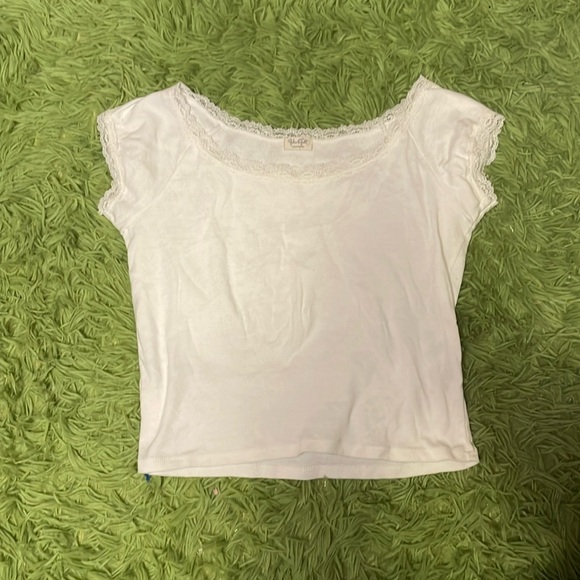 brandy larissa short sleeve crop top - Picture 2 of 4